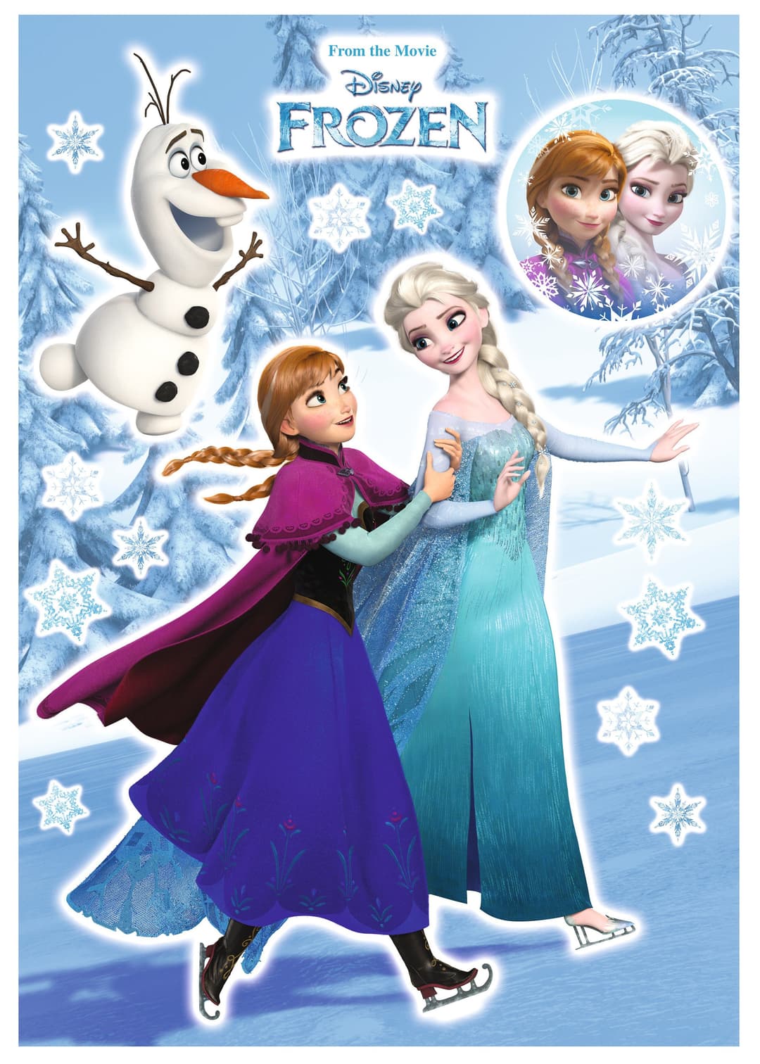 Komar Wandtattoo Anna und Elsa | Mehrfarbig