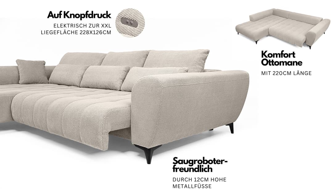 WERK2 Ecksofa Garay | Beige