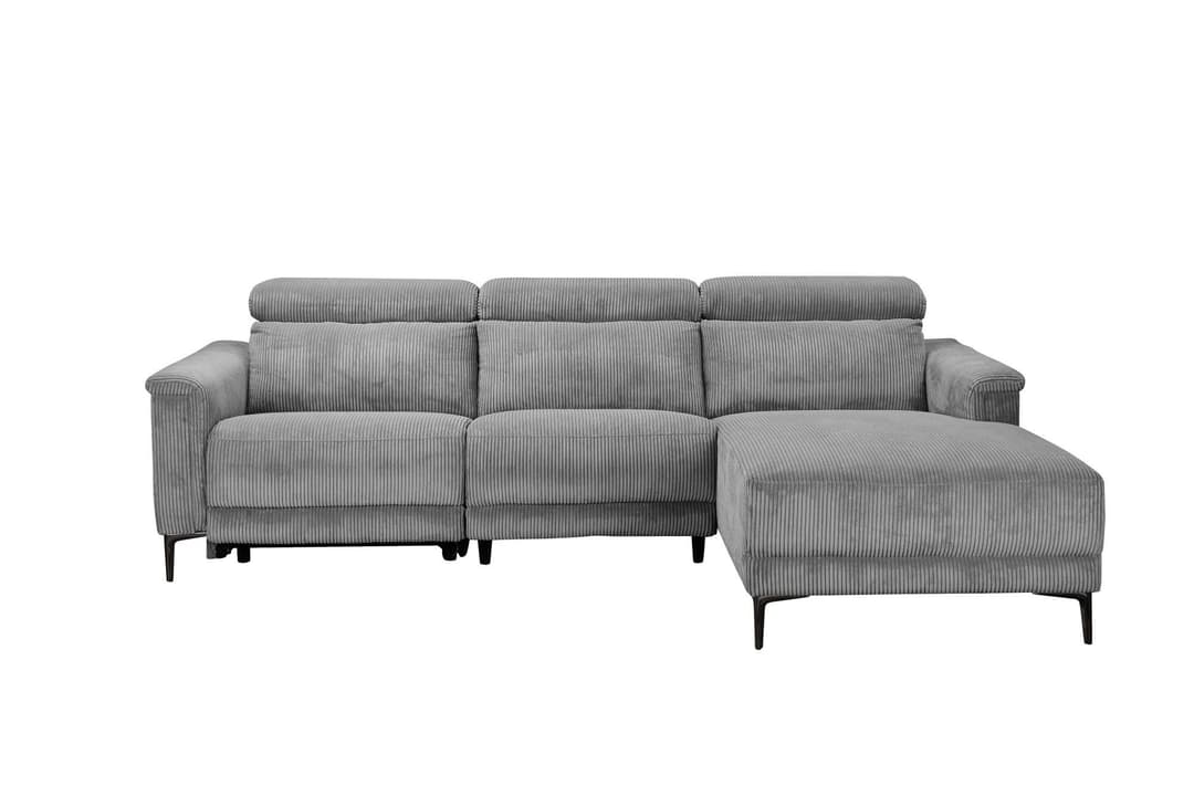 OTTO home Ecksofa LUND Cord | Grau