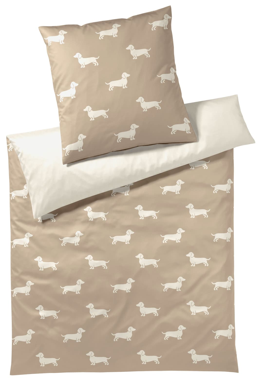 Elegante Bettwäsche Dogs | Braun