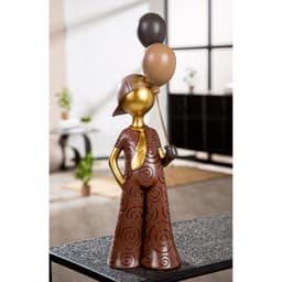 GILDE Dekofigur Figur Ballonjunge | Braun