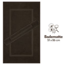 HAMMETEX Badematte Hotelmatte | Braun