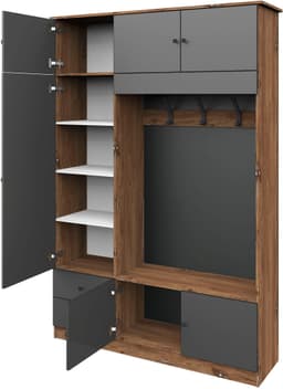 borchardt Möbel Garderobenschrank Kompakta Höhe 202 cm | Holztöne