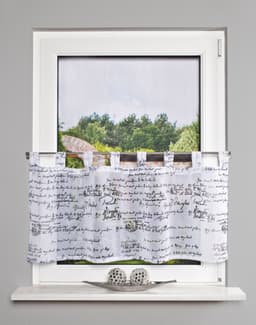 Home Basics Scheibengardine SCHRIFTEN | Mehrfarbig