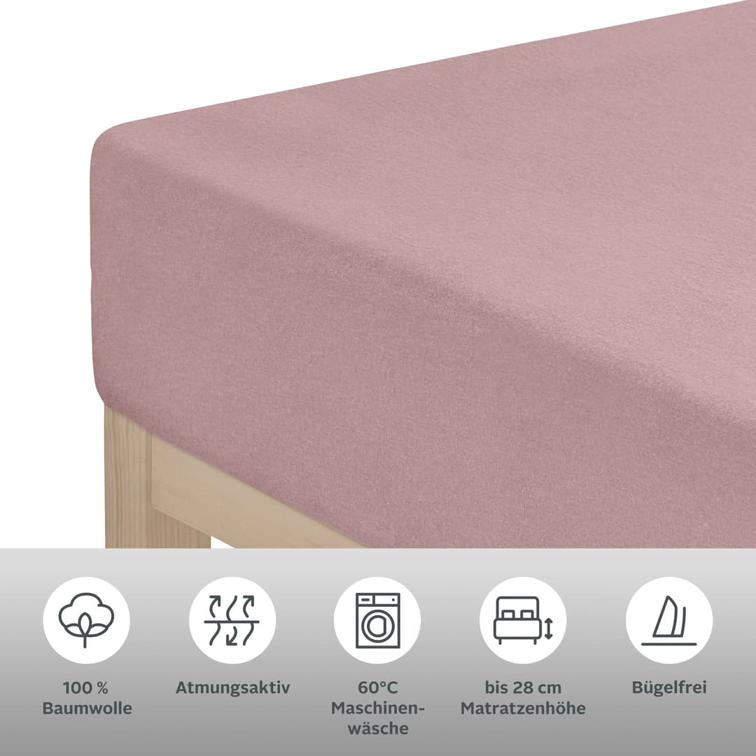 OTTO home Spannbettlaken BLACKBERRY | Rosa