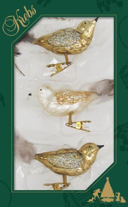 Krebs Glas Lauscha Weihnachtsbaumklammer CBK20857 | Gold