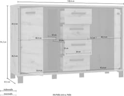 FORTE Sideboard Trondheim | Holztöne