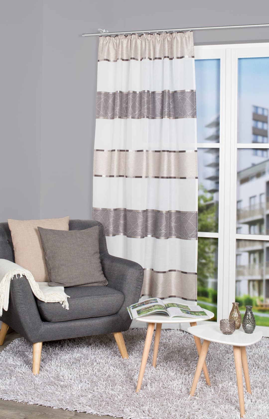 HOME WOHNIDEEN Vorhang WALTER | Beige