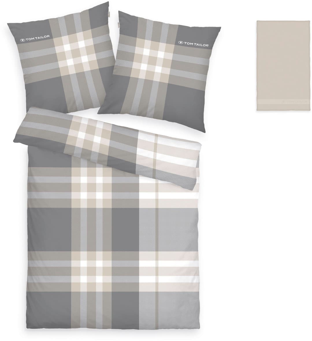 TOM TAILOR HOME Nick Bettwäsche-Set | Beige