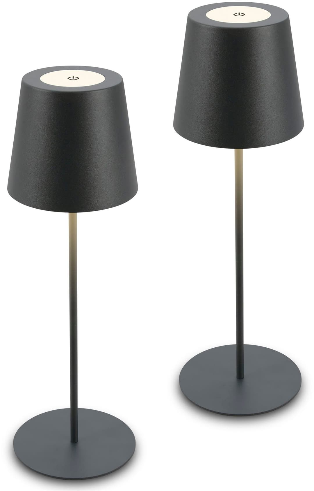 Briloner Leuchten Tischleuchte 2er Set LED Tischlampe kabellos
