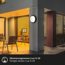 Briloner Leuchten Außen-Wandleuchte Akku LED | Schwarz