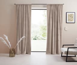 LeGer Home by Lena Gercke Vorhang Samt Ladina | Beige