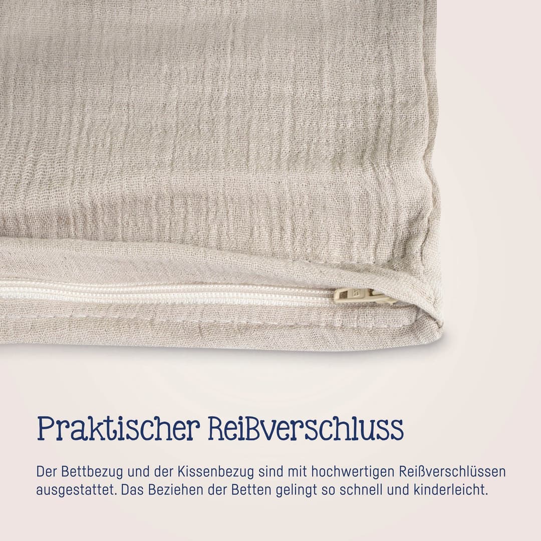 Julius Zöllner Kinderbettwäsche Musselin | Beige