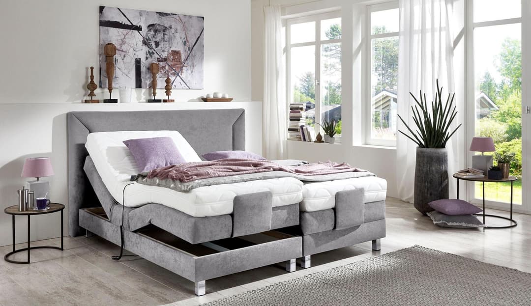 Westfalia Schlafkomfort Boxbett mit Motor | Grau