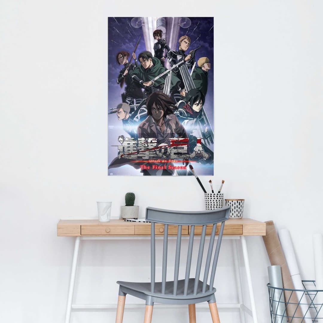 Reinders! Poster Attack on Titan | Blau