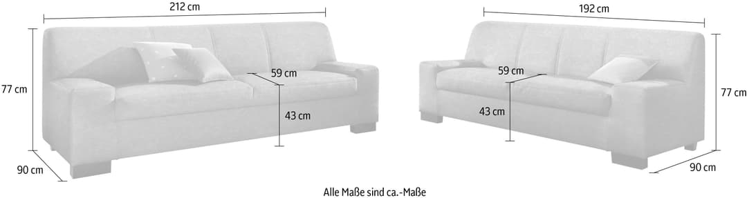 DOMO collection Polstergarnitur Norma | Beige
