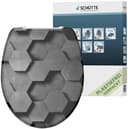 Schütte WC-Sitz Grey Hexagons | Grau