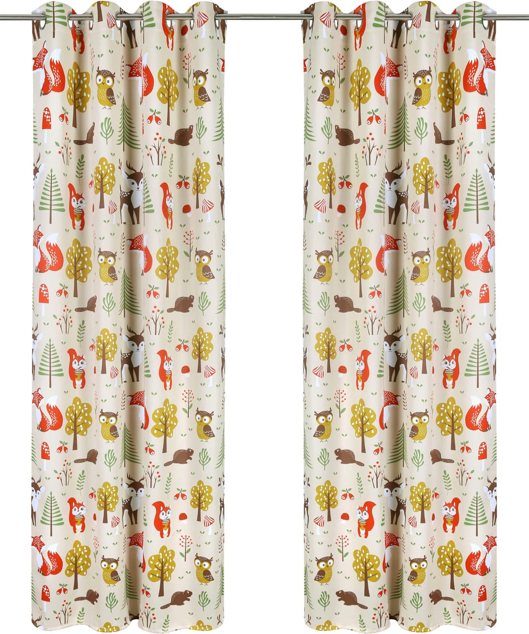 OTTO home Verdunkelungsvorhang Waldtiere | Beige
