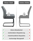 HELA Freischwinger NEPTUN Esszimmerstuhl-Set | Grau 3