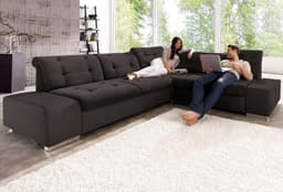 sit&more Ecksofa Pale L-Form | Schwarz