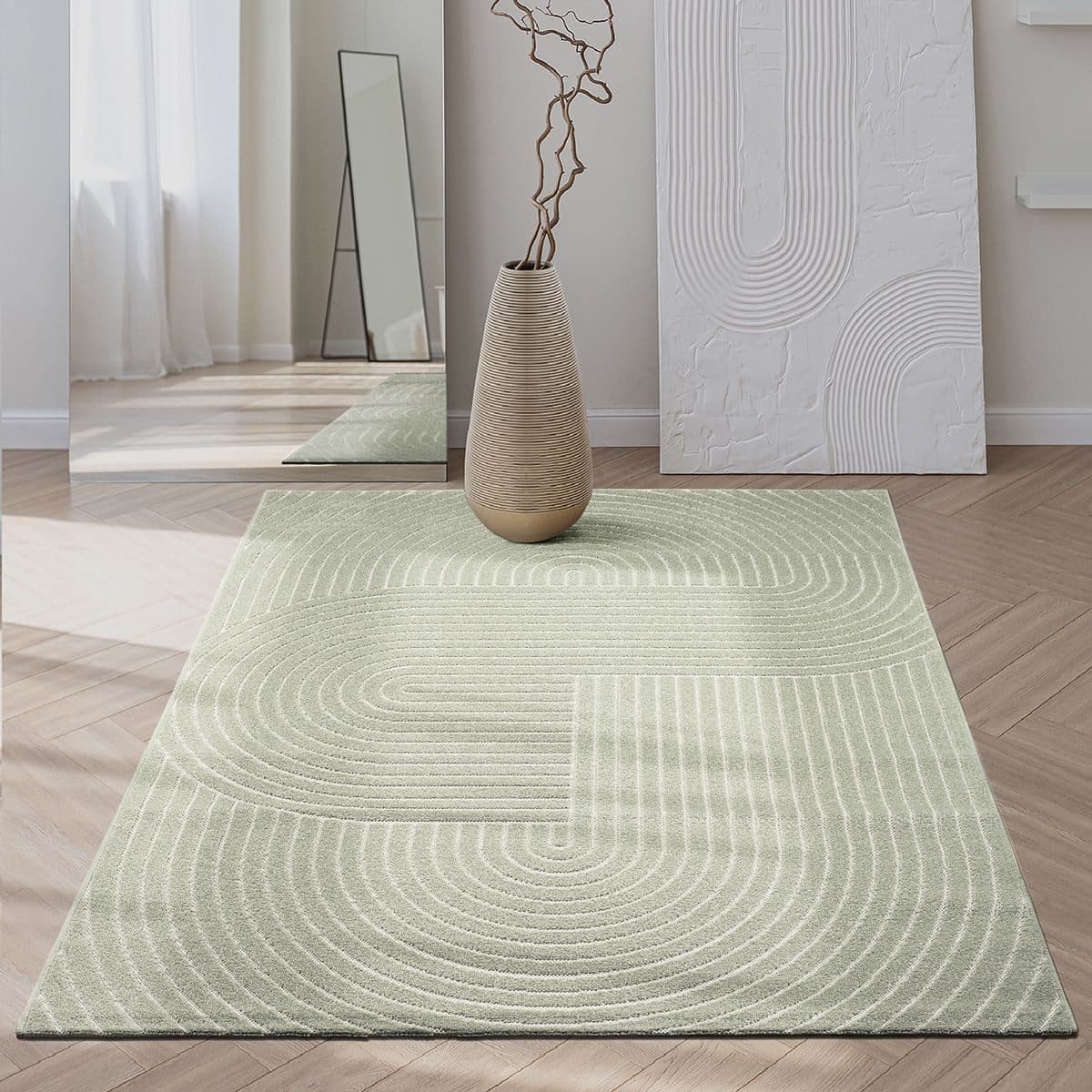 the carpet Teppich Santo Plus | Grün
