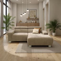 DOMO collection Ecksofa 100030 | Braun