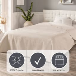 IBENA Tagesdecke Sonio | Beige