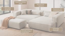 LeGer Home by Lena Gercke Ecksofa PIARA XXL | Beige