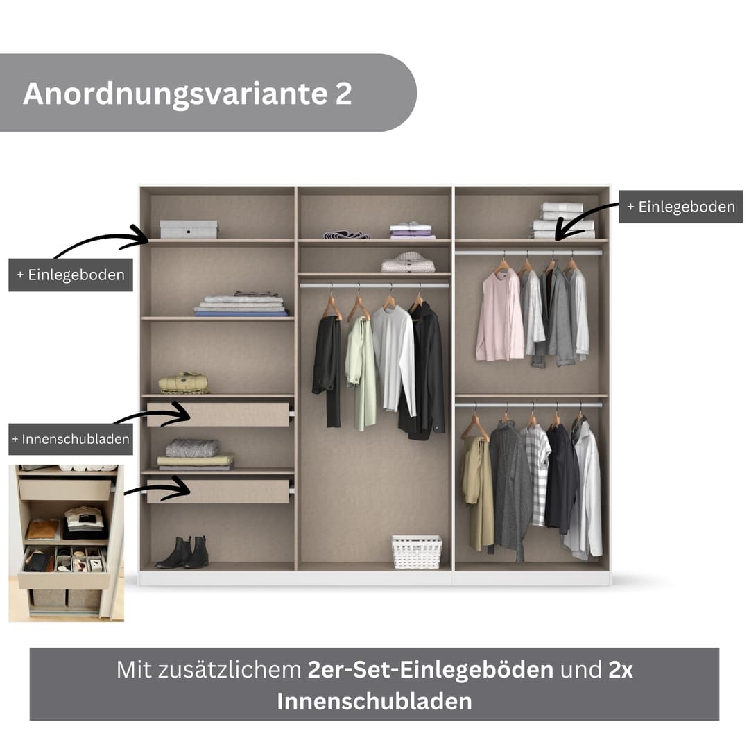 rauch Drehtürenschrank Koluna | Weiß