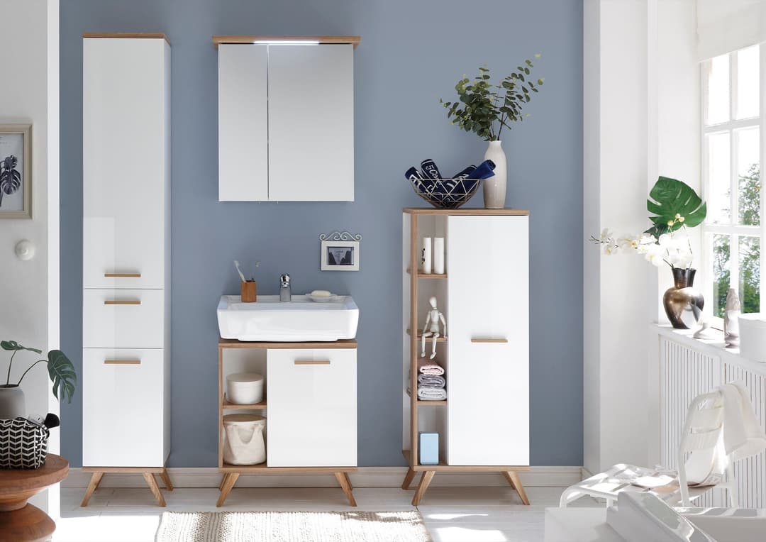 Saphir Quickset 923 Spiegelschrank | Weiß