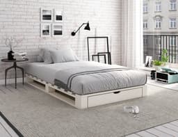 OTTO home Palettenbett ALASCO mit Schublade | Weiß