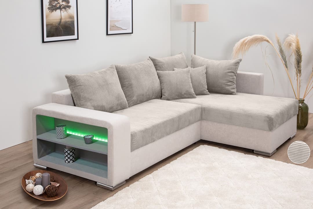 COLLECTION AB Ecksofa John L-Form | Beige