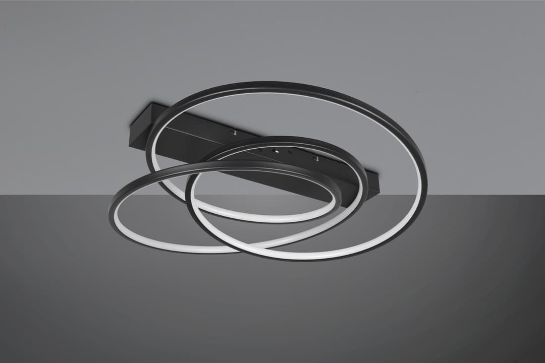 TRIO Leuchten LED Deckenleuchte DARVIN | Schwarz
