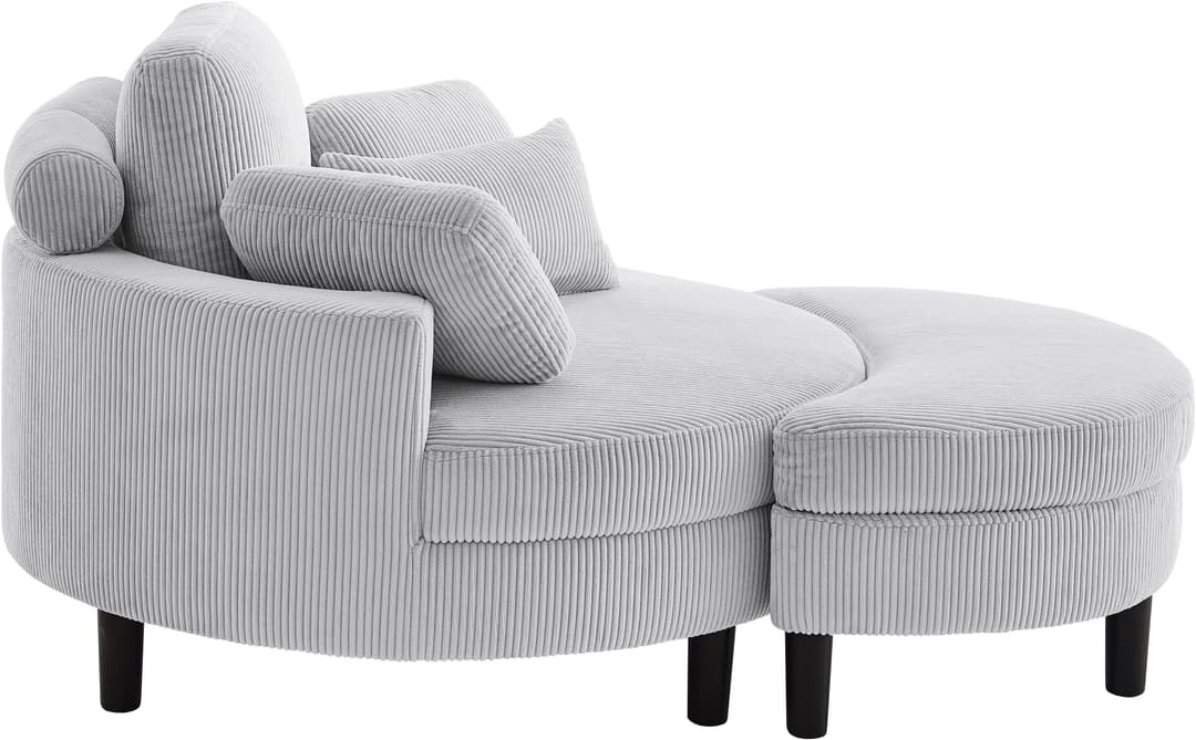 ATLANTIC home collection Loveseat Ravi | Grau