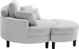ATLANTIC home collection Loveseat Ravi | Grau
