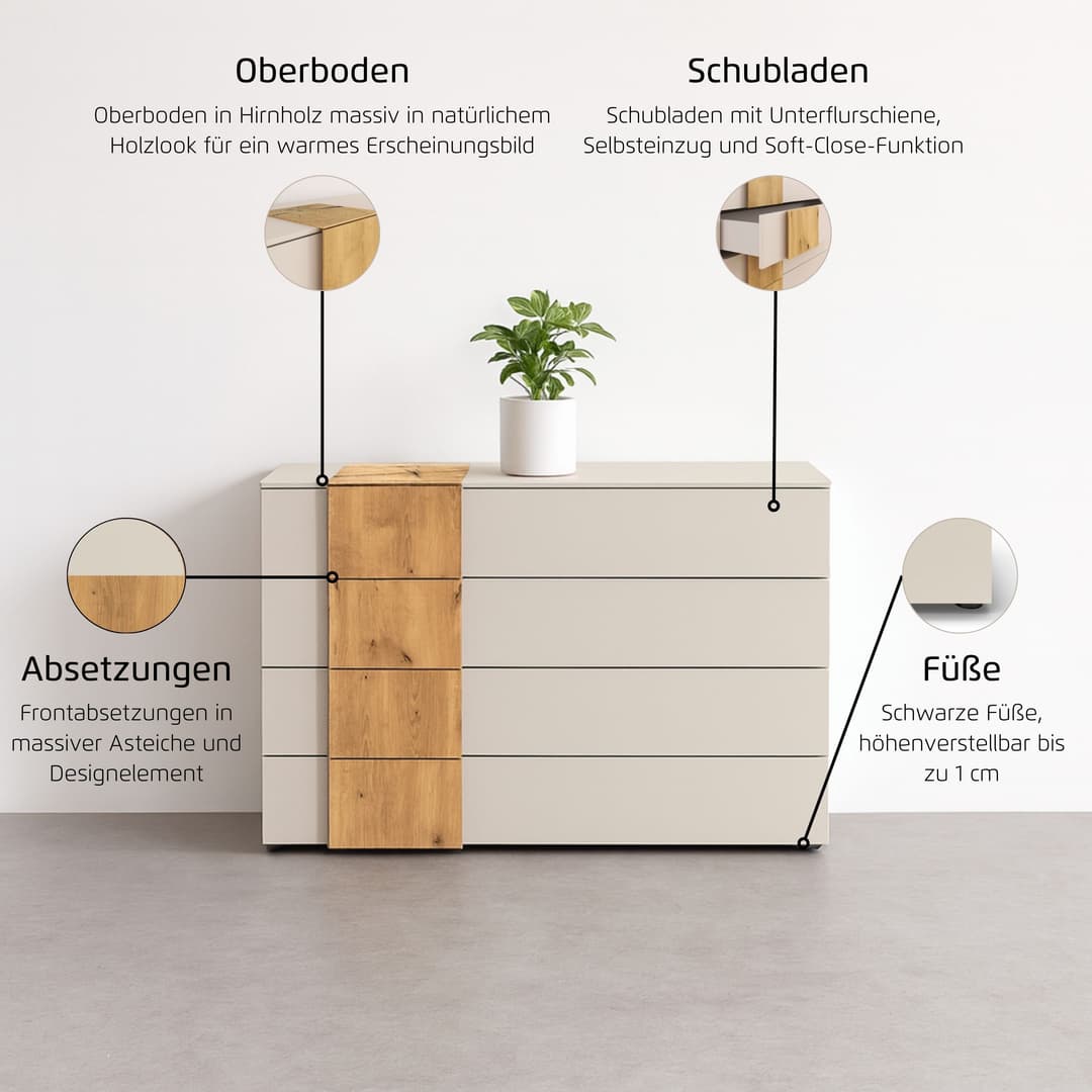rauch KONA Schubkastenkommode | Beige