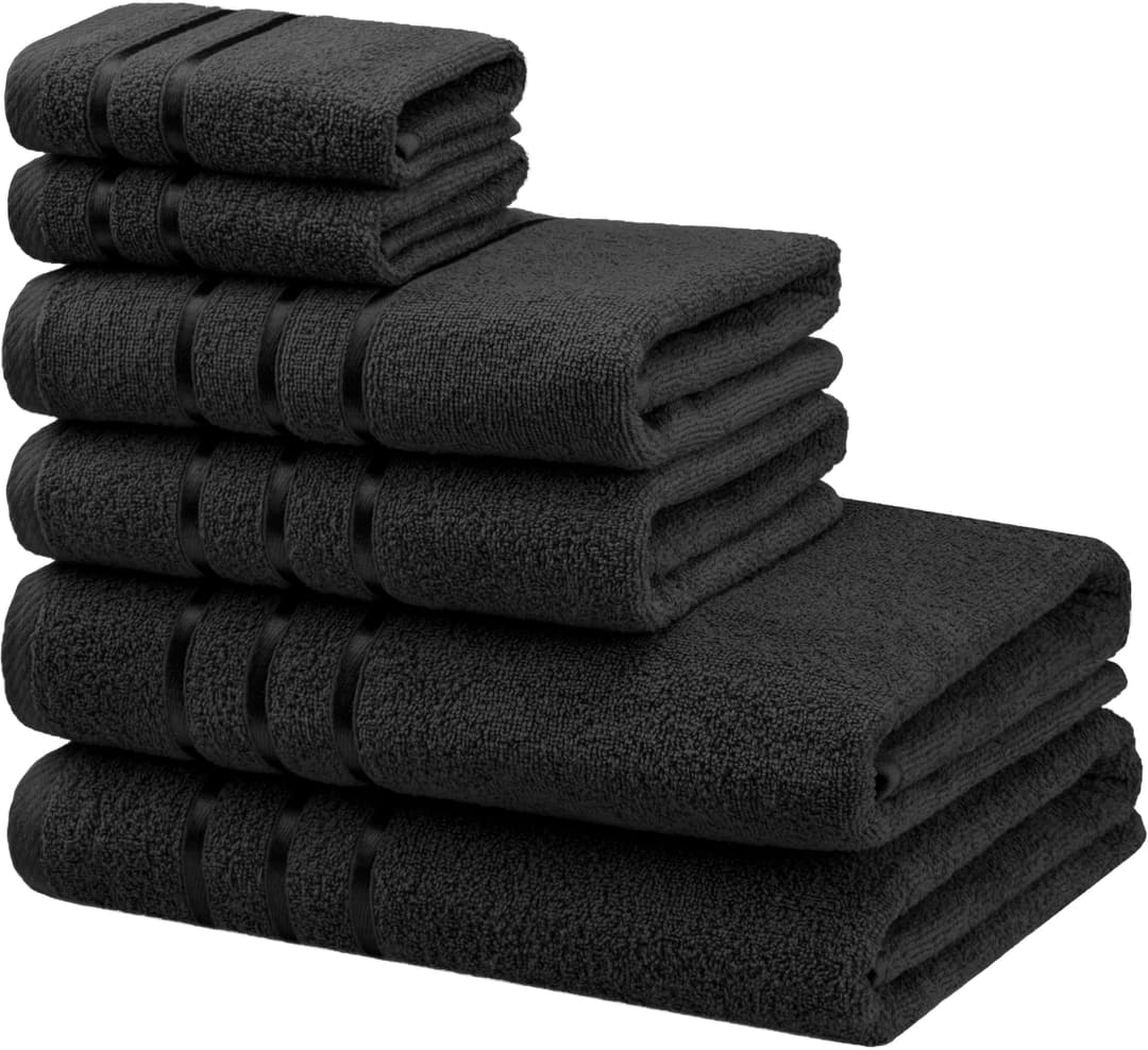 Bruno Banani Clement Handtuch Set | Schwarz