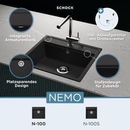 Schock Granitspüle Oslo | Schwarz