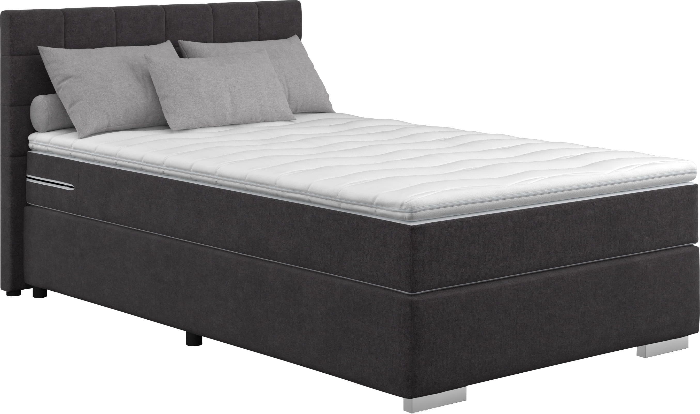 COTTA Boxspringbett Simba | Schwarz