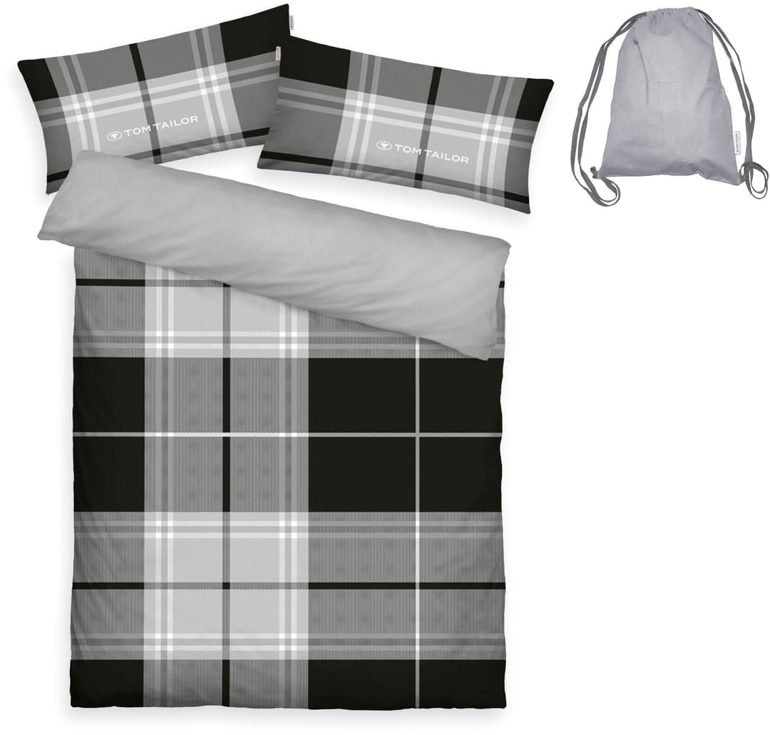 TOM TAILOR HOME Wendebettwäsche Eric | Grau