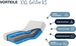 Kaltschaummatratze XXL Gelstar KS | Weiß