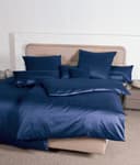 Janine Kissenbezug Colors Mako Satin | Blau 2