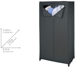 WENKO Stoffschrank Deep Black | Schwarz