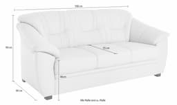 sit&more 3-Sitzer Savona | Schwarz