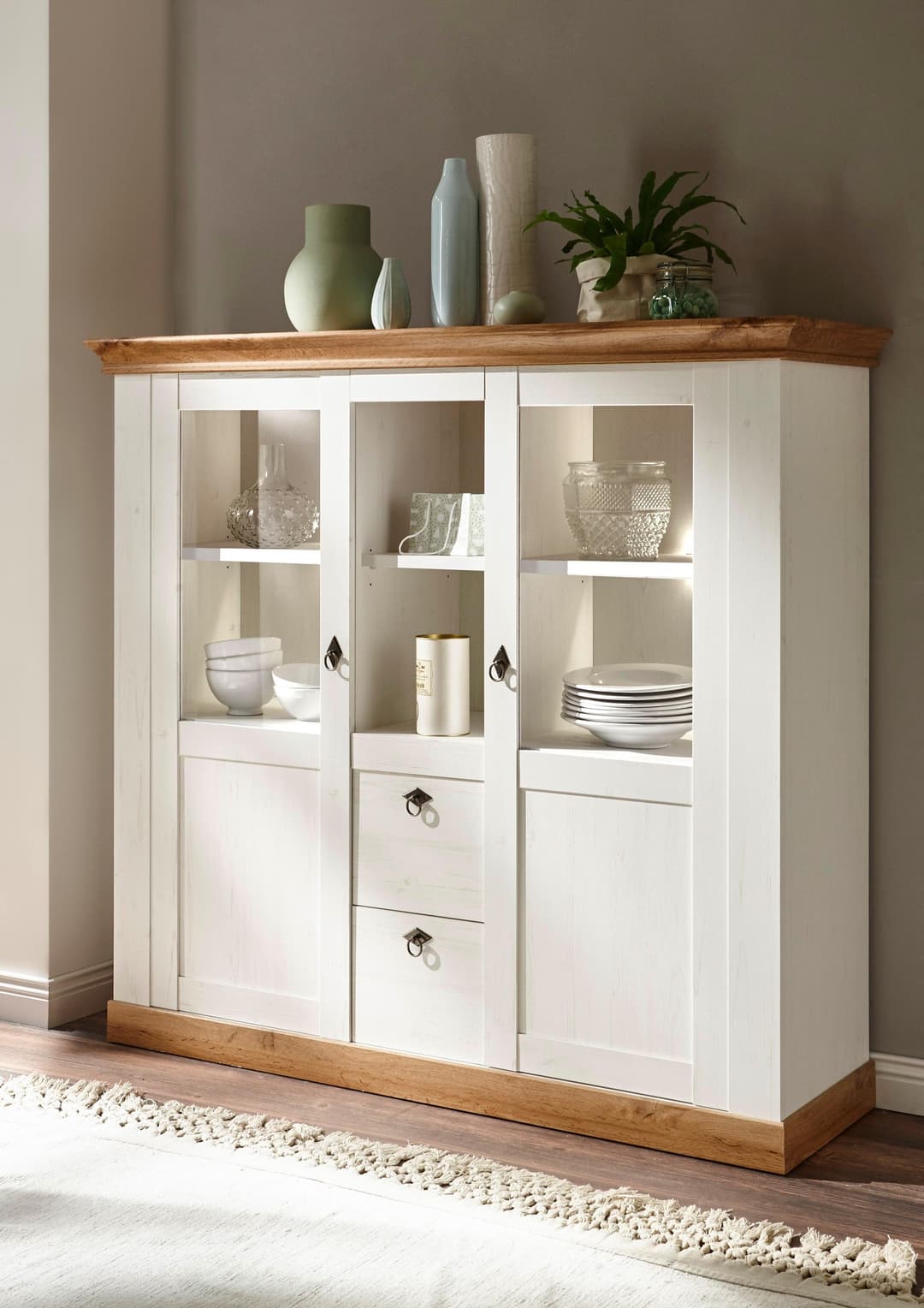 Home affaire Highboard Cremona | Weiß