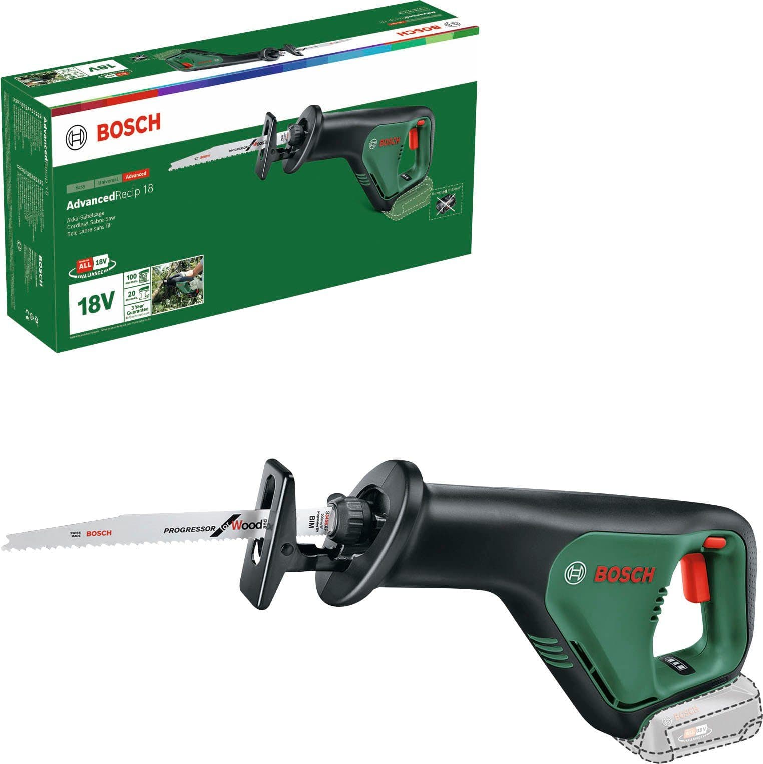 Bosch Home & Garden Akku-Säbelsäge AdvancedRecip 18 | Grün