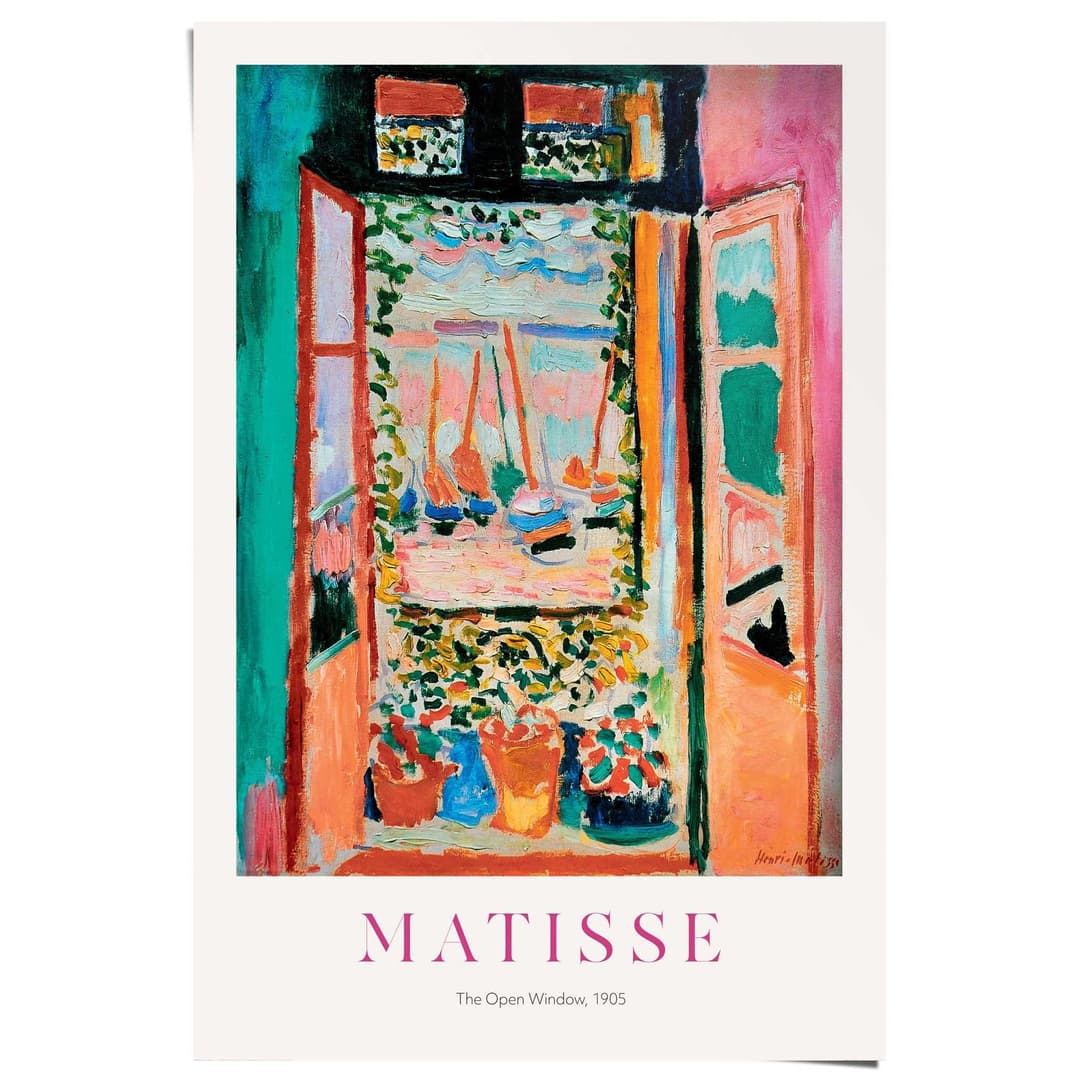 Reinders! Poster Matisse - window | Mehrfarbig