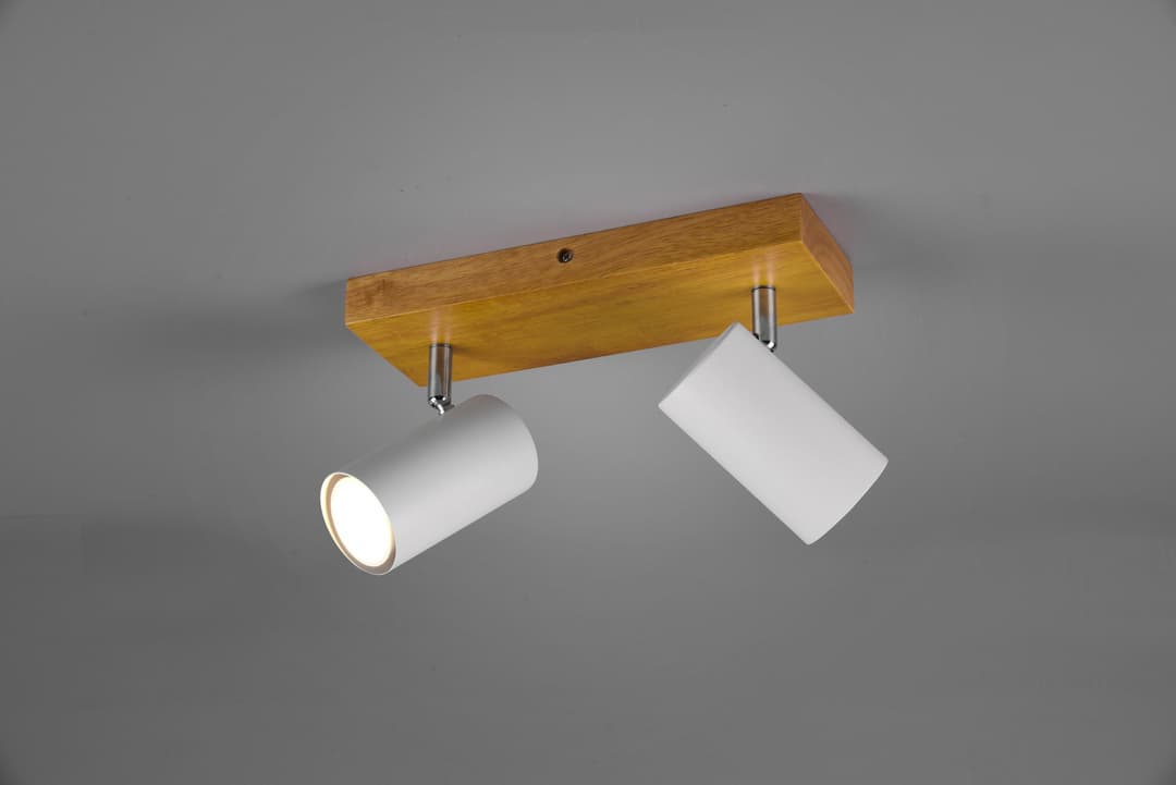 TRIO Leuchten Deckenstrahler Marley | Holztöne