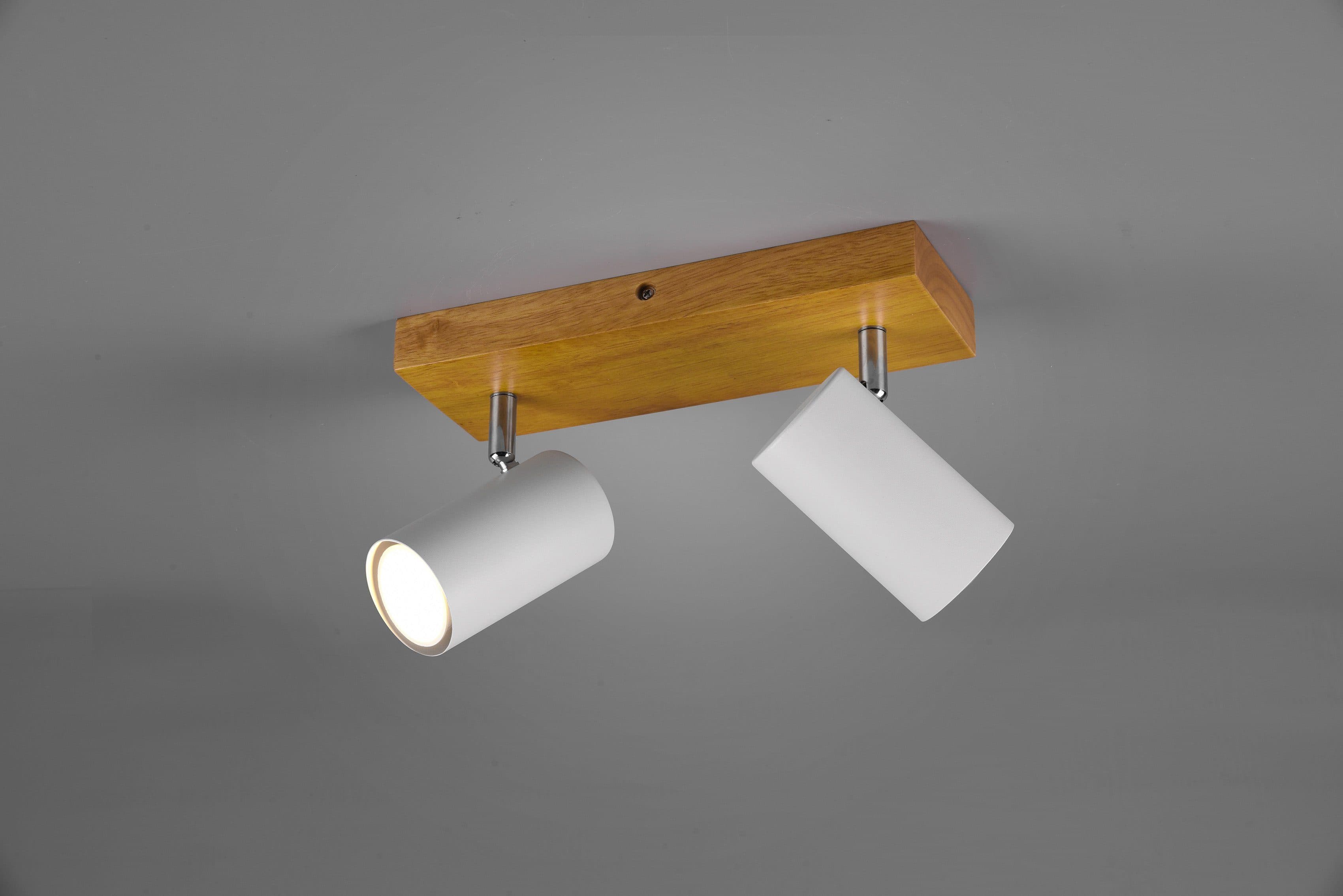 TRIO Leuchten Deckenstrahler Marley | Holztöne