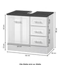 welltime Waschbeckenunterschrank Neapel | Weiß 3
